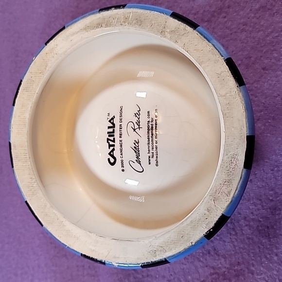 0773. CATZILLA ~ Candace Reiter Design ~ 2000 ~ Collectible Pet Dish ~ 🙀 CATS - Picture 7 of 8
